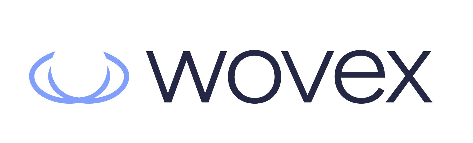 Wovex logo - black font version